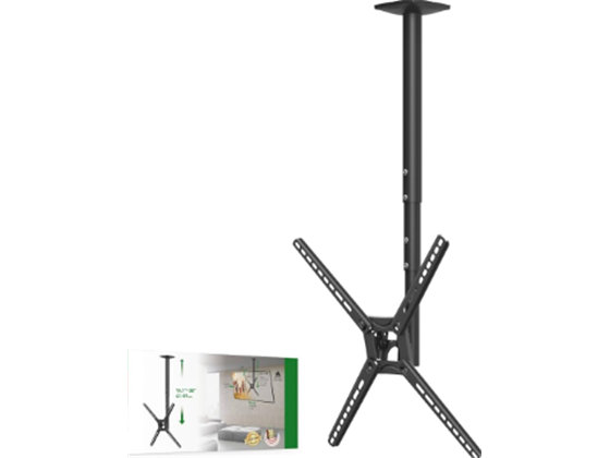 SOPORTE PARA TV, BARKAN DE TECHO DE 19" A 65", 3 MOVIMIENTOS, CARGA MAXIMA 88 LBS/ 40 KGS, NEGRO (3500B.B)