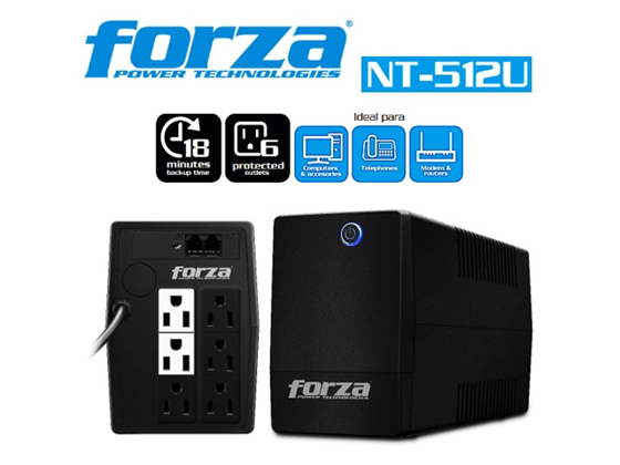 UPS FORZA NT-512U 500VA - 250 WATTS 6 ENTRADAS, 120V (NT-512U)