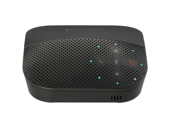 BOCINA LOGITECH SPEAKERPHONE P710E, MANOS LIBRES, CON COMPLEMENTOS PAA SKYPE Y JABBER, GOOGLE, CISCO, HI-FI, 85 DBA A 0,5 MTS, AUDIO 360, USB, COLOR NEGRO (980-000741)