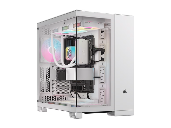 CASE CORSAIR 6500X MID TOWER DUAL CHAMBER, SOPORTA MOTHERBOARD MATX & MITX, BLANCO, USB-A 3.2 GEN 1 X4, USB-C GEN 2 X1, AUDIO IN / OUT, 2X 2.5" SSDS - 2X 3.5" HDDS, PANEL LATERAL Y TOPE EN CRISTAL TEMPLADO, SOPORTA POWER SUPPLY ATX, SOPORTE PARA MOTHERBOARD CON REVERSE CONNECTOR (CC-9011257-WW)
