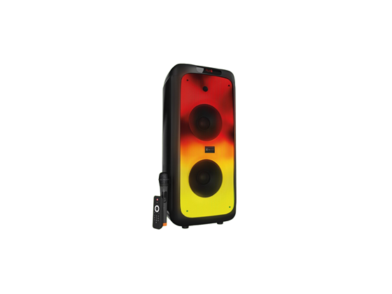 BOCINA KLIPX BOOMFIRE SPEAKER SYSTEM, 1200 WATTS RMS, HASTA 13 HORAS DE REPRODUCCION, LUCES LED, COMPATIBLE CON TWS, BT 5.0, ENTRADA DE MIC, (KLS-662)