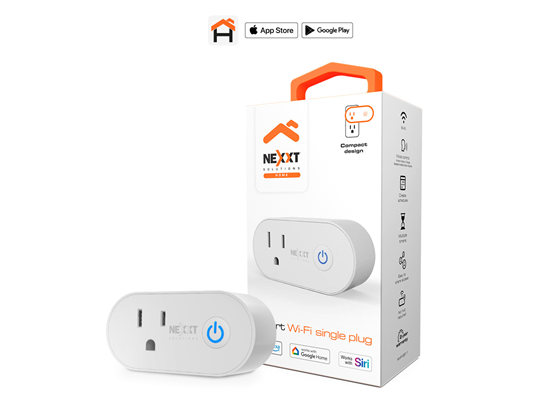 TOMACORRIENTE SMART NEXXT, 1 ENTRADA PROGRAMABLE PARA ENCENDIDO Y APAGADO POR SOFTWARE, ALERTA POR APLICACIÓN Y AGENDA DE USO. (NHP-S611)
