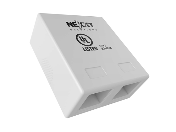 CAJA DE SUPERFICIE NEXXT 2 PUERTO RJ45 CATE5E BLANCA