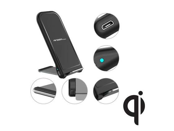 CARGADOR INALAMBRICO RAPIDO ARGOM SURFACE P1/USB 10W, ARG-AC-0140BK.