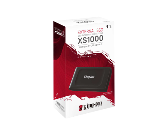 DISCO EXTERNO SOLIDO KINGSTON 1TB (SSD) PORTÁTIL, USB-C, TAMAÑO DE BOLSILLO, USB 3.2, GEN 2,  HASTA 1050 MB/S LECTURA Y 1000MB/S ESCRITURA.