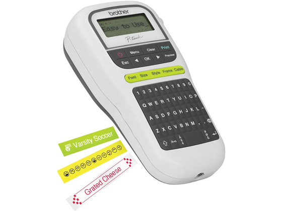 IMPRESORA DE LABEL BROTHER P-TOUCH PTH110, TECLADO QWERTY, 12 MM, BLANCO/GRIS