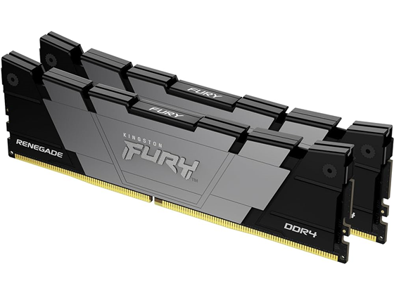 MEMORIA 16GB (2X8GB) KINGSTON FURY RENEGADE BLACK, KIT DE 2,  P/DESKTOP, DDR4 3,200 MHZ, CL16 DIMM. (KF432C16RB2K2/16)