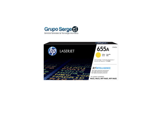 TONER HP 655A - CF452A - AMARILLO - 10,500 PAGINAS - PARA IMPRESORA LASERJET COLOR ENTERPRISE M681DH - M682Z - M652DN - M653DN