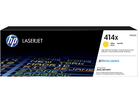 TONER 414X - W2022X - YELLOW - ALTO RENDIMIENTO - 6,000 PAGINAS - PARA LASERJET - M454DN - M454DW - M479FDW - M479DW
