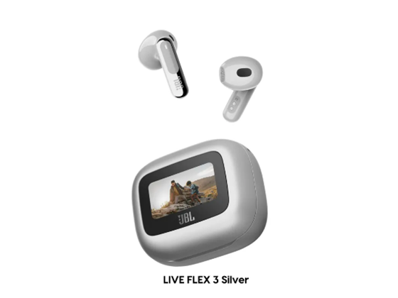 AUDIFONO INALAMBRICO JBL LIVE FLEX 3 CON MICROFONO, BLUETOOTH 5.3, CONEXION MULTIPUNTO, CANCELACION ACTIVA DE RUIDO, BATERIA RECARGABLE, CONTROL TACTIL, RESISTENTE AL AGUA, ESTUCHE DE CARGA SMART, PERSONI-FI 3.0, COLOR NEGRO