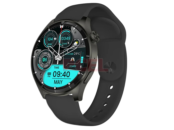 SMARTWATCH  (RELOJ INTELIGENTE) ARGOM, SKEIWATCH C61 - CAJA DE ALUMINIO NEGRA - PANTALLA IPS DE 1,32" - TOTALMENTE TÁCTIL - IP67 RESISTENTE AL POLVO Y AL AGUA - 7 DÍAS DE DURACIÓN DE LA BATERÍA - LLAMADA TELEFÓNICA BT CON MICRÓFONO INTEGRADO. (ARG-WT-6061)