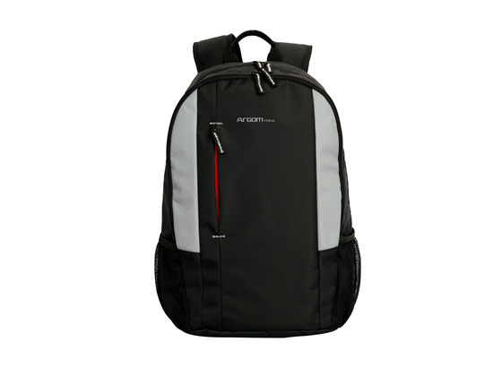 BULTO PARA LAPTOP ARGOM 15.6" TIPO MOCHILA, ELEVATION, COMPARTIMENTO PRINCIPAL, 2 BOLSILLOS DELANTEROS, POLIESTER, NEGRO.