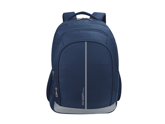 BULTO PARA LAPTOP ARGOM 15.6" TIPO MOCHILA, VISIONAIRE, COMPARTIMENTO PRINCIPAL, 2 BOLSILLOS DELANTEROS, POLIESTER, NAVY