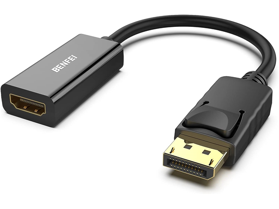 ADAPTADOR DISPLAYPORT A HDMI BENFEI, GOLD-PLATED, GRIS