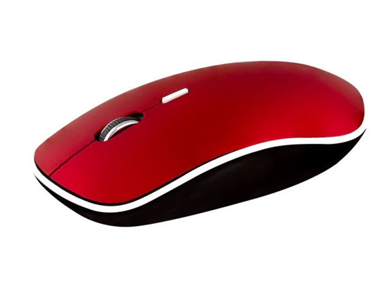 MOUSE ARGOM INALÁMBRICO, RECEPTOR NANO USB, DISTANCIA DE TRABAJO DE HASTA 10 METROS, RESOLUCIONES DE 800/1200/1600 DPI, DIMENSIONES: 109 X 71 X 25 MM, 1 PILAS AAA (NO INCLUIDAS), ROJO.