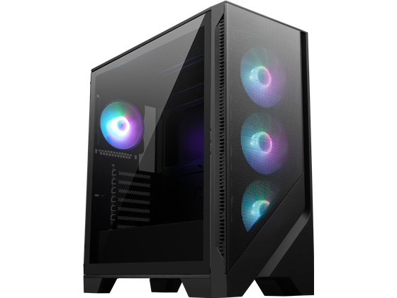 CASE GAMING MSI SERIE MAG FORGE 320R AIRFLOW MID-TOWER, VIDRIO TEMPLADO 4MM, COMPATIBLE CON:  ATX / M-ATX / ITX, PUERTOS:2 X USB 3.2 GEN1, TYPE-A (5 GBPS), 1 X AUDIO-OUT, 1 X MIC-IN, 1X LED SWITCH BUTTON - INCLUYE 4 ABANICOS ARGB, COMPATIBLE CON MSI MYSTIC LIGHT