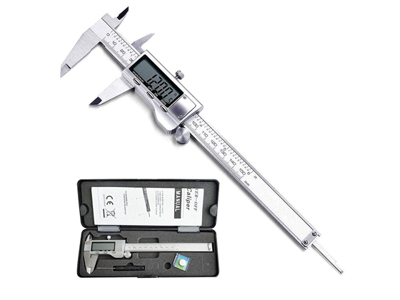 CALIBRADOR DIGITAL, MEDICION DE PINZA, ACERO INOXIDABLE, MICROMETRICO ELECTRONICO CON PANTALLA LCD, AUTO-OFF, CONVERSION DE PULGADAS Y MILIMETROS