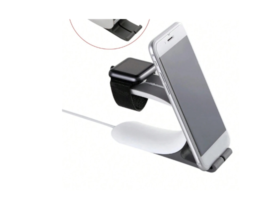 CARGADOR INALÁMBRICO, DE CARGA RAPIDA, 3 DISPOSITIVOS A LA VEZ (IPHONE, AIRPODS Y APPLE WATCH), 1 USB, NEGRO (CX5336BK).