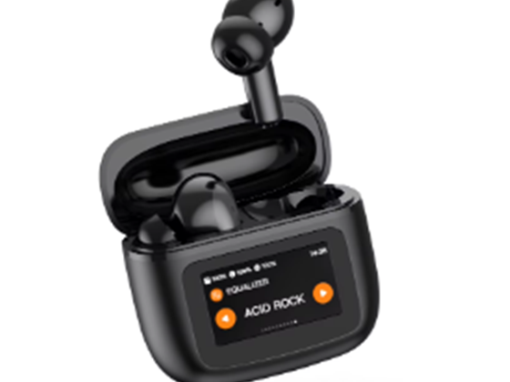 AUDIFONO CON MICROFONO EARPODS COBY, CON ESTUCHE DE VISUALIZACIÓN INTELIGENTE, CONTROL POR PANTALLA, INALAMBRICOS TRUE WIRELESS, BLUETOOTH, COMPATIBLE CON SIRI® Y GOOGLE ASSISTANT (CETW645BK)NEGRO