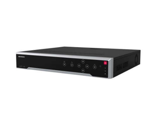 NVR HIKVISION, 32 CANALES, 4K, 4 BAHÍAS DE DISCO DURO, HASTA 12MP, SOPORTA POS, 32 CANALES POR RED.