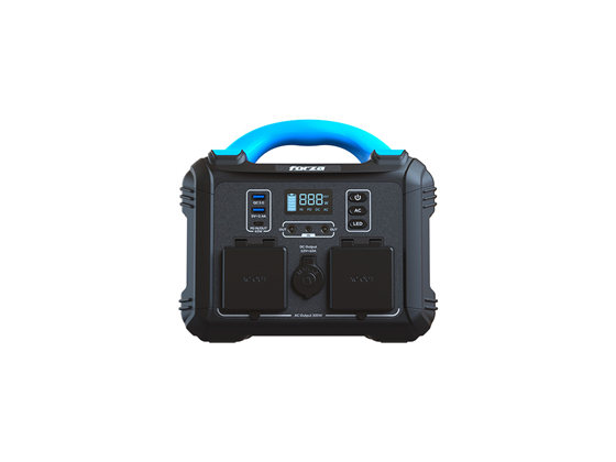 GENERADOR ELECTRICO TITAN DE BATERIA FORZA, RECARGABLE, 300W, 8 PUERTOS DE CARGAS, 2 USB-A 1 USB, LAMPARA 6W, SOPORTE PARA CARGA SOLAR, PANTALLA LCD, BATERIA 236.25WH (11.25V 21AH), FAST CHARGING 2.3 HORAS (FPP-T300)