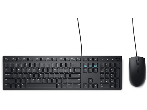 TECLADO DELL KM300C-US, COMBO DE TECLADO Y MOUSE CON CABLE, INGLÉS.