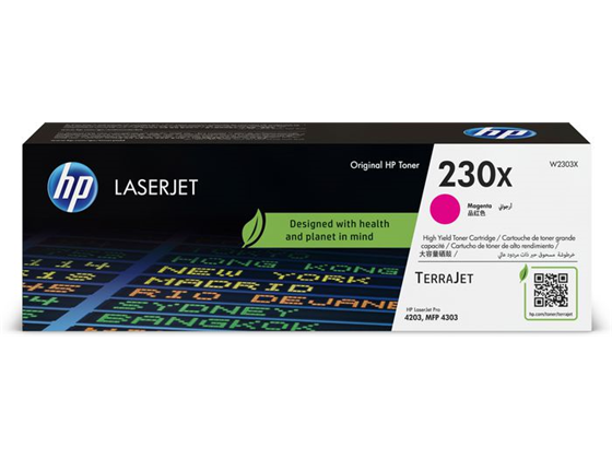 TONER HP - 230X - W2303X - MAGENTA - 5,500 PAGINAS - PARA IMPRESORA LASERJET 4201, 4202, 4203, 4301, 4302, 4303