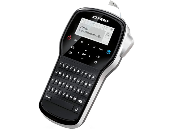 IMPRESORA DYMO LABELMANAGER 280, PORTATIL, RECARGABLE, ONE TOUCH SMART KEYS, TECLADO QUERTY, COMPATIBLE CON PC Y MAC