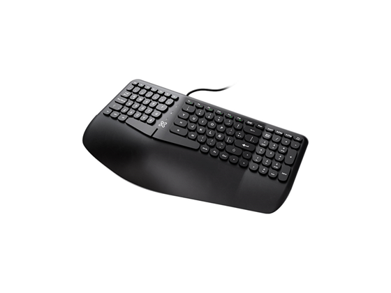 TECLADO KLIPX EVOLVE USB, ERGONOMICO, 12 TECLAS MULTIMEDIA, CON SCROLL, BLACK, ESPAÑOL, (KBK-260S)