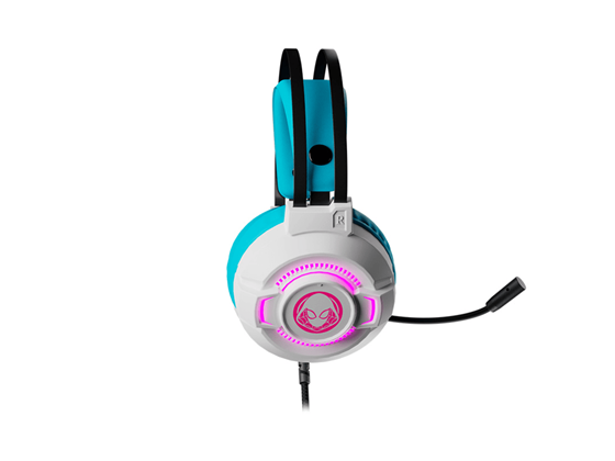 AUDIFONO CON MICROFONO XTECH MARVEL SPIDER-GWEN, CONTROL DE VOLUMEN, LUCES LED, CONECTOR AUDIO JACK 3.5" + USB PARA ALIMENTACION (XTH-M565SG))