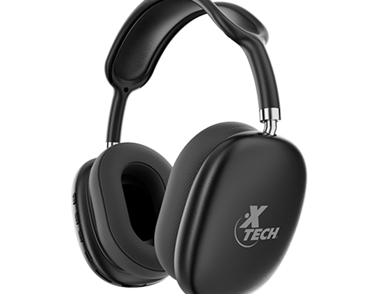 AUDIFONO CON MICROFONO XTECH AURAX, BLUETOOTH 5.0, BATERIA RECARGABLE. HASTA 8 HORAS DE REPRODUCCION, CONTROLES INTEGRADOS, NEGRO (XTH-614)
