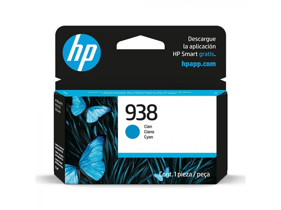 CARTUCHO HP 938 - 4S6X5PL - CYAN - 800 PAGINAS - PARA IMPRESORA OFFICEJET WIDE FORMAT MFP 9730