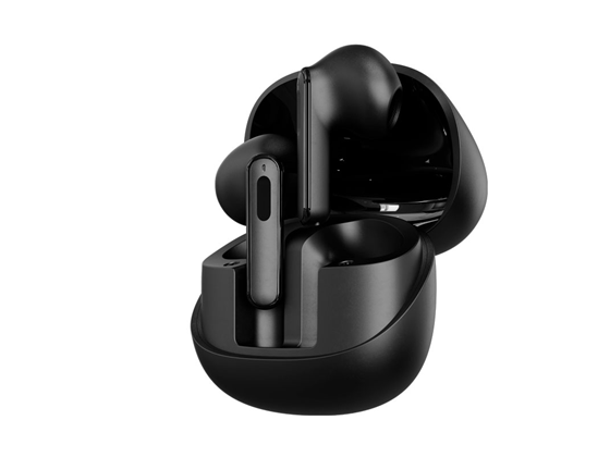 AUDIFONO CON MICROFONO KLIPX TUNEXBUDS, BLUETOOTH 5.0, 20 HORAS DE REPRODUCCION, ESTUCHE CON BATERIA, NEGRO (KTE-007BK)
