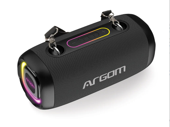 BOCINA ARGOM PORTABLE, RADYON X41 SPORT BLUETOOTH 5.0, IPX5, 28W, 2400MAH, TWS INDOOR/OUTDOOR WIRELESS SPEAKER, 7 HORAS DE REPRODUCCION (ARG-SP-3141BK)