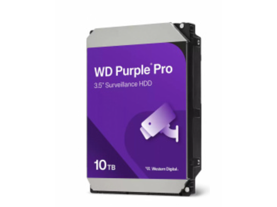 DISCO DURO 10TB WESTERN DIGITAL   P/VIDEOVIGILANCIA HARD DRIVE - 3.5" INTERNAL - SATA -6 GBIT/S, 7200RPM- 512MB (WD102PURP).