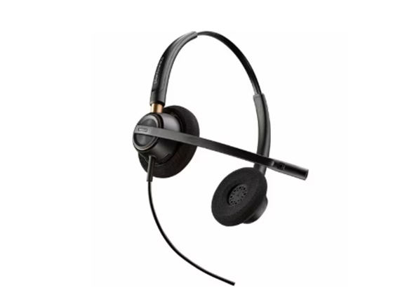 AUDIFONO CON MICROFONO POLY BINAURAL ENCOREPRO 520, TAA, CON CANCELACION DE RUIDOS, CABLEADO 2.58 PIES,  20 HZ- 10 KHZ, MICRÓFONO OMNIDIRECCIONAL, NEGRO (783P6AA#ABA)
