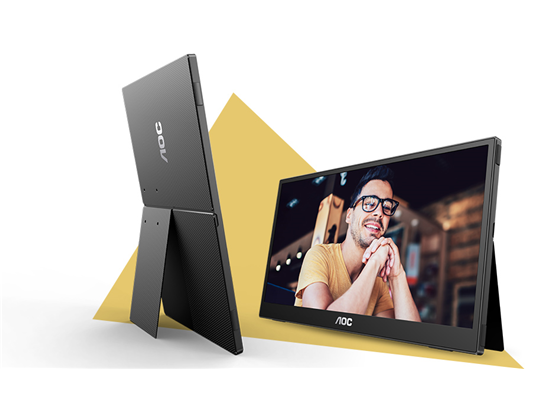 MONITOR AOC 15.6" (PORTATIL O PORTABLE), IPS,1920 X1080, 60HZ, 4MS, PUERTO DE VIDEO, USB-C - 2 PUERTOS