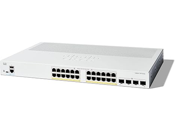 SWITCH CISCO CATALYST SERIE 1300, DE 24 PUERTOS -4G GE  SFP, PROTECCIÓN LIMITADA DE POR VIDA (C1300-24AP-4G)