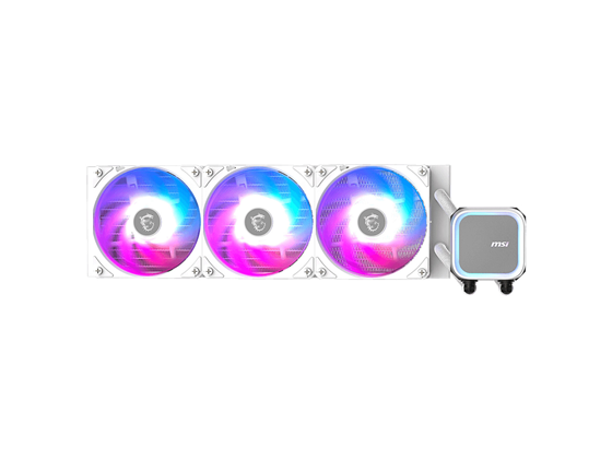 ABANICO PARA CPU MSI SERIE MAG CORELIQUID A13 360MM ALL-IN-ONE LIQUID CPU COOLER, 3*120MM ARGB, NEGRO, COMPATIBLE CON INTEL LGA  1700 / 1851, AMD AM5 / AM4.