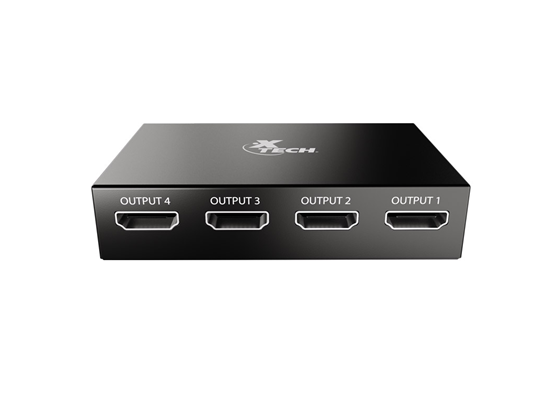 SPLITTER HDMI XTECH 1X4, SOPORTE HASTA 4K 30HZ (XHA-420)