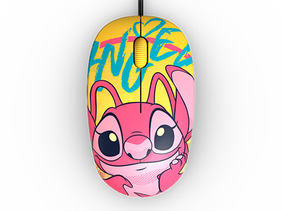 MOUSE XTECH DISNEY STICH, USB, OPTICAL, SCROLL, 3 BOTONES, 1200 DPI, YELLOW, (XTM-D406ST-YL)