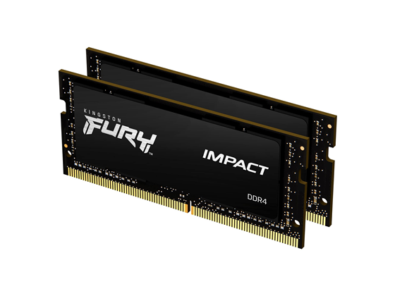 MEMORIA 64GB (2X32GB) KINGSTON FURY IMPACT BLACK, KIT DE 2, P/LAPTOP, DDR4 3,200 MHZ, CL20 SODIMM (KF432S20IBK2/64)
