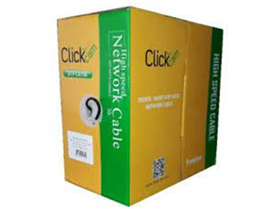 ROLLO DE CABLE UTP CLICK-CAM CAT6 1,000 PIES, 30% COBRE, 0.5MM, NEGRO, (CC-CAT6CCA)