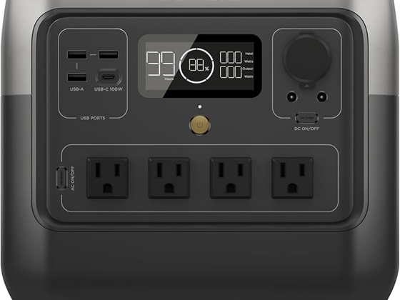 GENERADOR ELECTRICO ECOFLOW RIVER 2 PRO-LITE 700W, BATERIA RECARGABLE, 8 PUERTOS DE CARGAS, 3X USB-A, 1X USB-C, 4X AC OUTLET, SOPORTE PARA CARGA SOLAR, PANTALLA LCD, BATERIA 716WH, TIENE SOPORTE WIFI PARA MONITOREO. (ZMR620BLITE)