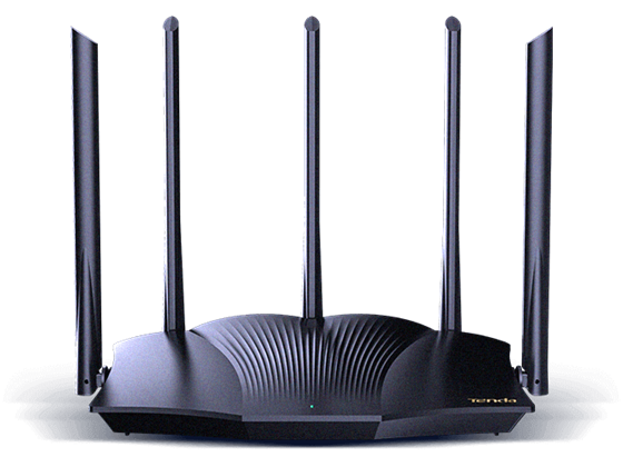 ROUTER WIRELESS TENDA WIFI 6, 3000MBPS, 3 PUERTOS GIGABIT Y 1 PUERTO WAN, ESTÁNDAR  WI-FI 6 (802.11AX), OFDMA+MU-MIMO, 5X ANTENA 6DBI, ENRUTADOR DE DOBLE BANDA, HASTA VELOCIDADES EN 5 GHZ: 2402 MBPS, EN 2,4 GHZ: 574 MBPS.