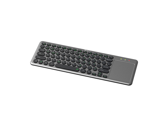 TECLADO MOUSE KLIPX KEYGLIDER, INALAMBRICO, TECLAS BAJO PERFIL, TOUCHPAD, SOPORTA 2 CONECCIONES, WIRELESS Y BLUETOOTH, INGLES, (KCK-550E)