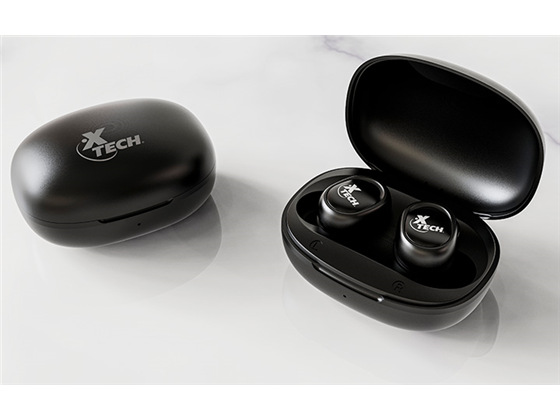 AUDIFONO CON MICROFONO WIRELESS XTECH XOUND, EARBUDS TWS, BLUETOOTH 5.1, HASTA 12 HORAS DE REPRODUCCION CONTINUA INCLUYENDO LA CARGA DEL ESTUCHE, NEGRO, (XTH-701)
