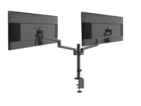 SOPORTE PARA DUAL MONITOR MSI CON MOVIMIENTO, DESDE 17" HASTA 32", CON ANCLAJE AL ESCRITORIO (PRO MT81D)