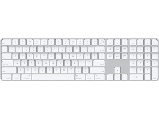 TECLADO APPLE MAGIC KEYBOARD, TOUCH-ID, TECLADO NUMERICO, USB-C A LIGHTNING, INGLES, SILVER