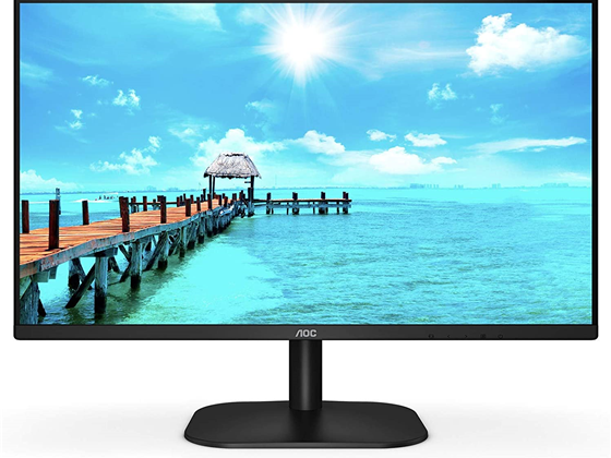 MONITOR AOC 24" GAMING, IPS FHD 75HZ, LED, BAJA LUZ AZUL, 4MS, 2 LADOS SIN MARCO, PUERTOS 1X HDMI, 1X VGA (24B2XH)